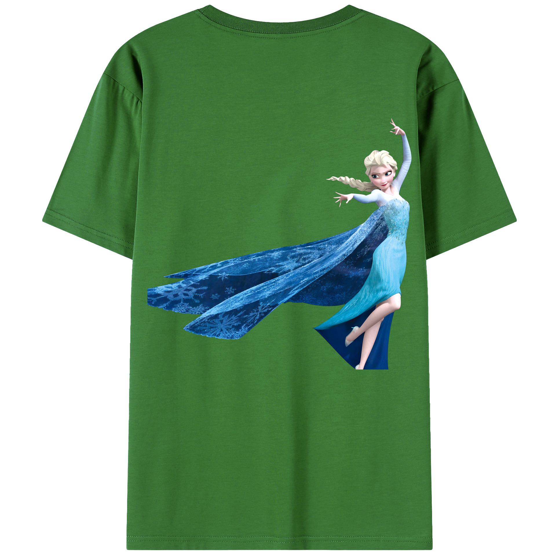 （画像用） アナと雪の女王 アンナ エルサ Frozen Anna Elsa レディース半袖Tシャツ(バックプリント)